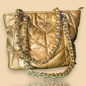 Prada Purse/Handbag (Gold)